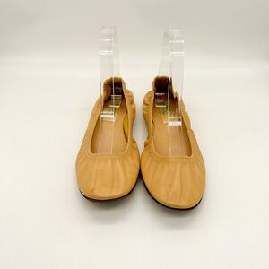 LANVIN Classic Tan Leather Ballet Flats Size 36.5